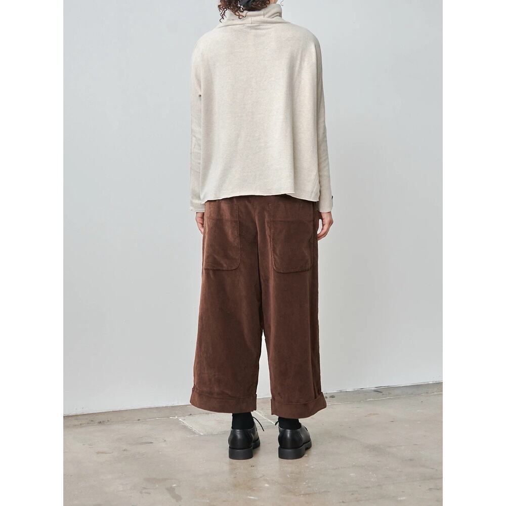 NWT Album Di Famiglia Velvet Bragoni Trousers Pants Coffee - S - Picture 3 of 14